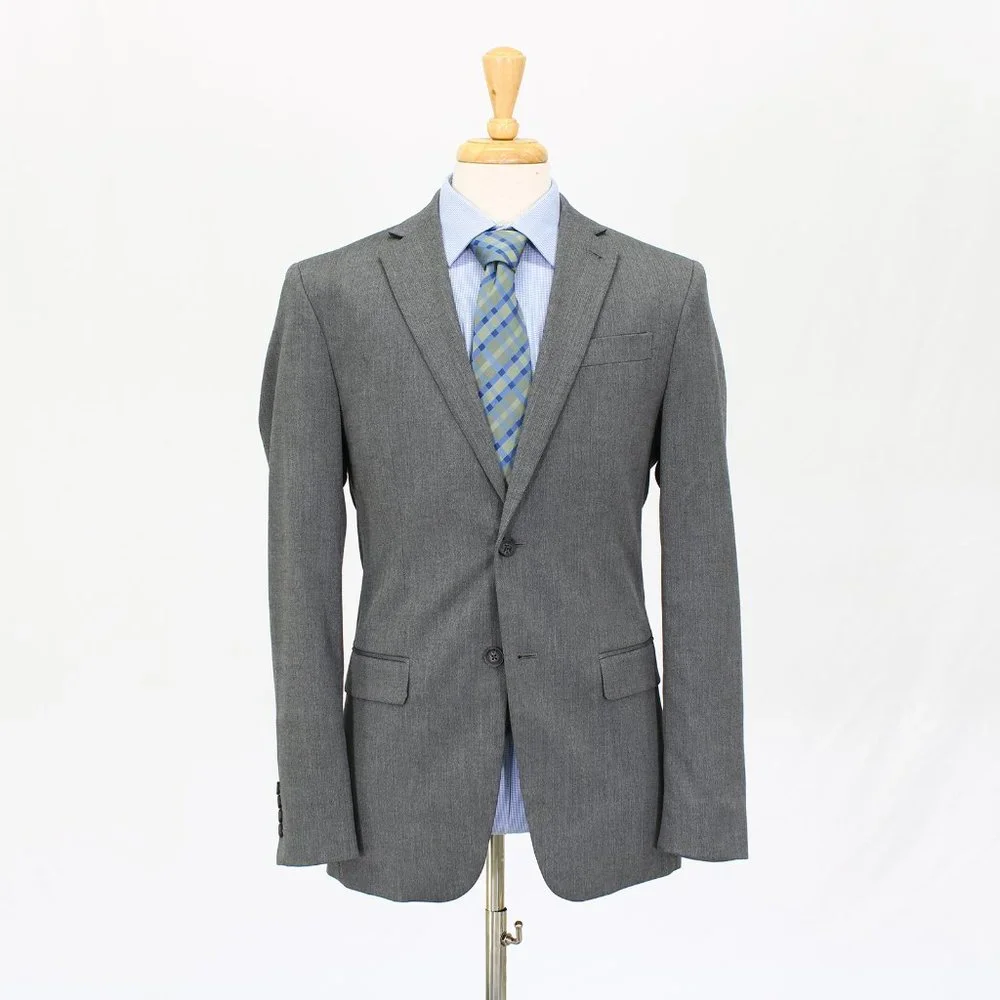 J. Ferrar 38L Gray HB 2-Button Sport Coat Blazer Jacket O009